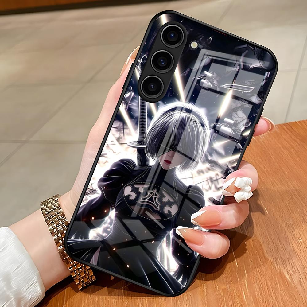 Nier Automata Game Phone Case For Samsung S26 S25 Edge Ultra S23 S22 S21 S20 Ultra Plus S24 Fe A54 A53 A25 Glass Cover