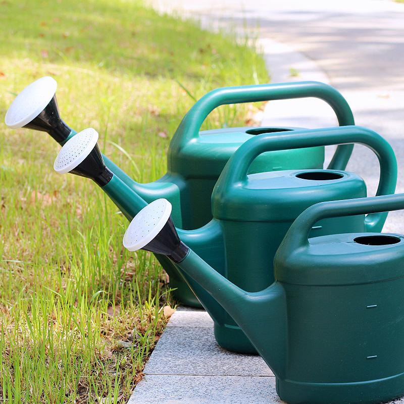 3-10L Large Capacity Plastic Watering Can with Long Spout for Home and Garden Use