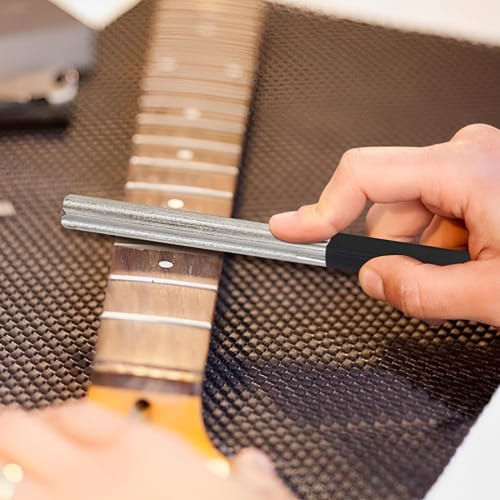 MIMIA Guitar Maintenance Kit: Fret File, Brush, String Polisher, Fret Plate, String Height Ruler, String Action Ruler, Musical Instrument Tools (4-Pie
