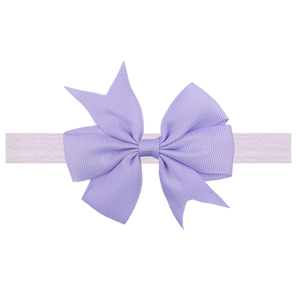 European & American Baby Bow Swallowtail Headband - 21 Solid Colors