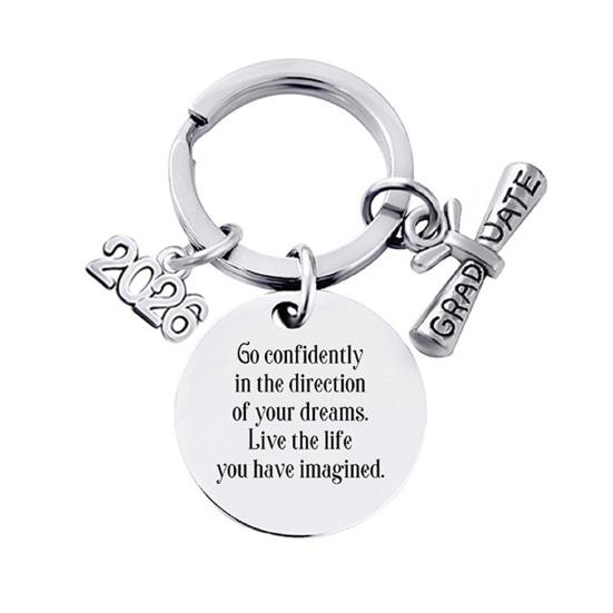 Keychain Pendant Class of 2026 Durable Stainless Steel Keepsake Nursing Law Students Keychain