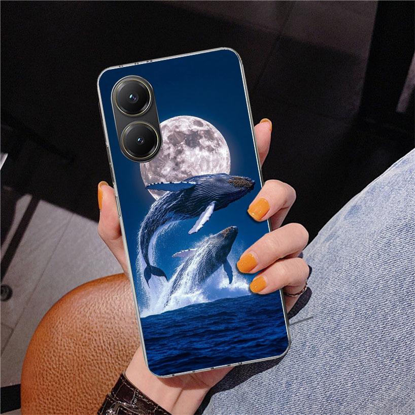 Humpback Whale Sea Giant Phone Case For Xiaomi Poco X7 X6 X5 Pro F7 Ultra Redmi 15C 15 13C 13 12C 12 10 10A 10C 9 9A 9C 9T Cover