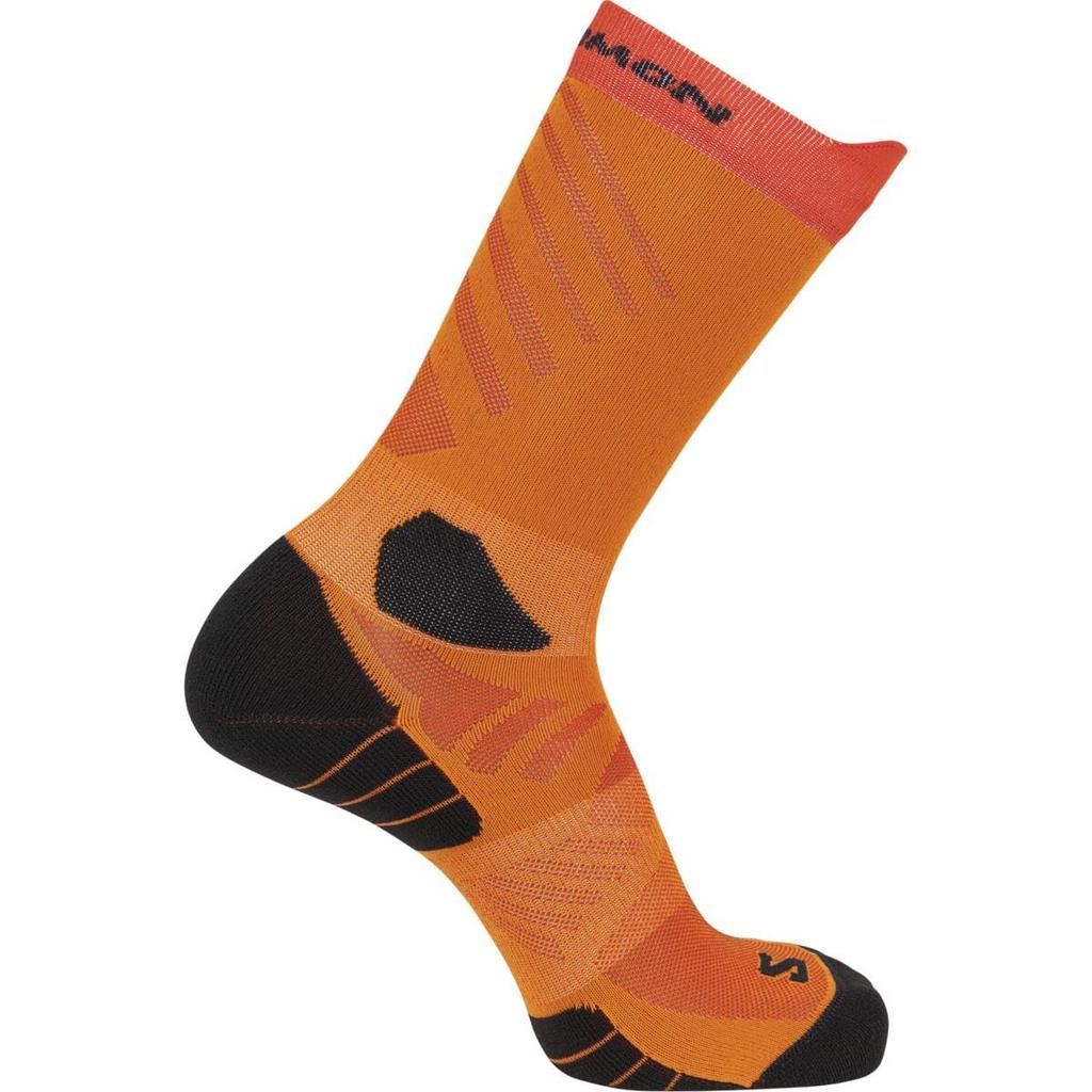 Salomon AERO CREW Size Red Men's Socks, LC2626700, M, Orange/Turmeric
