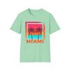 Vintage Miami Florida Sunset Shirt Men's and Women's Summer T-shirt Beachwear Vacation Shirt Gift Fashionable Men's Clothing