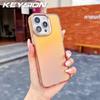 KEYSION Fashion Laser Gradient Colorful Phone Case for iPhone 11 12 13 Pro Max Soft TPU+PC Shockproof Back Cover for iPhone 11 12 13