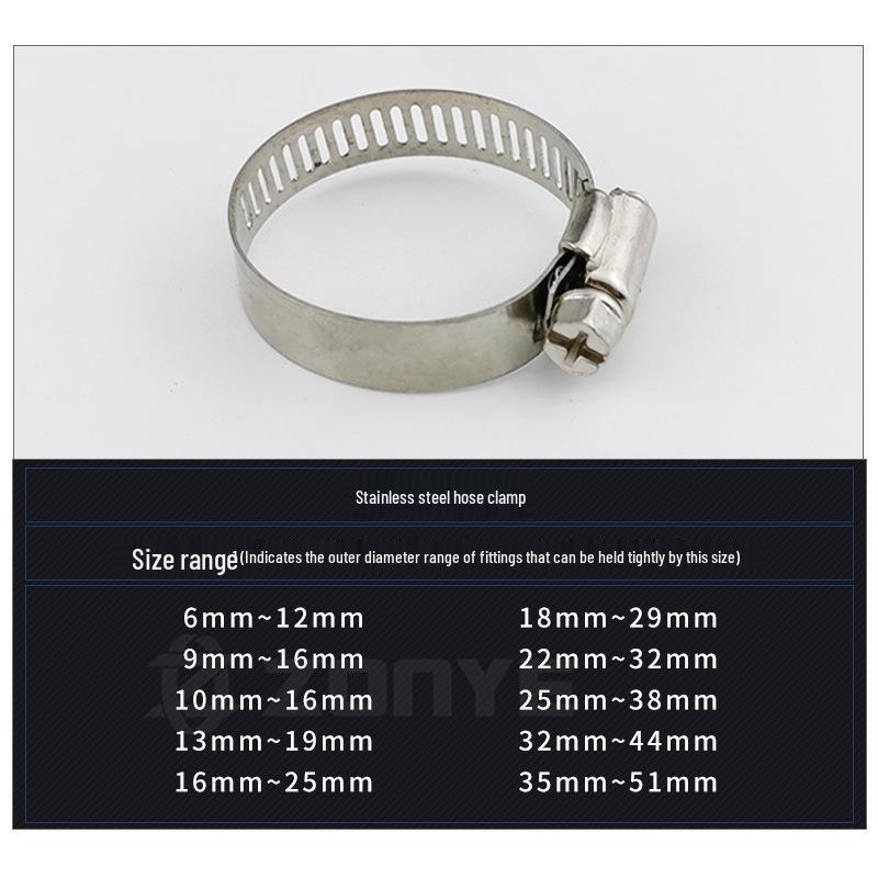 16MM Stainless Steel Hose Clamp for Pipes and Washing Machines