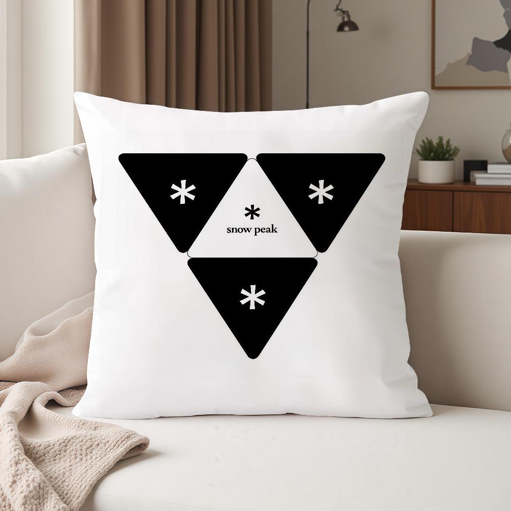 Japanese Outdoor Brand S-Snow P-Peak Pillow Case Suitable For Bedrooms Living Rooms Cars Home Decoration