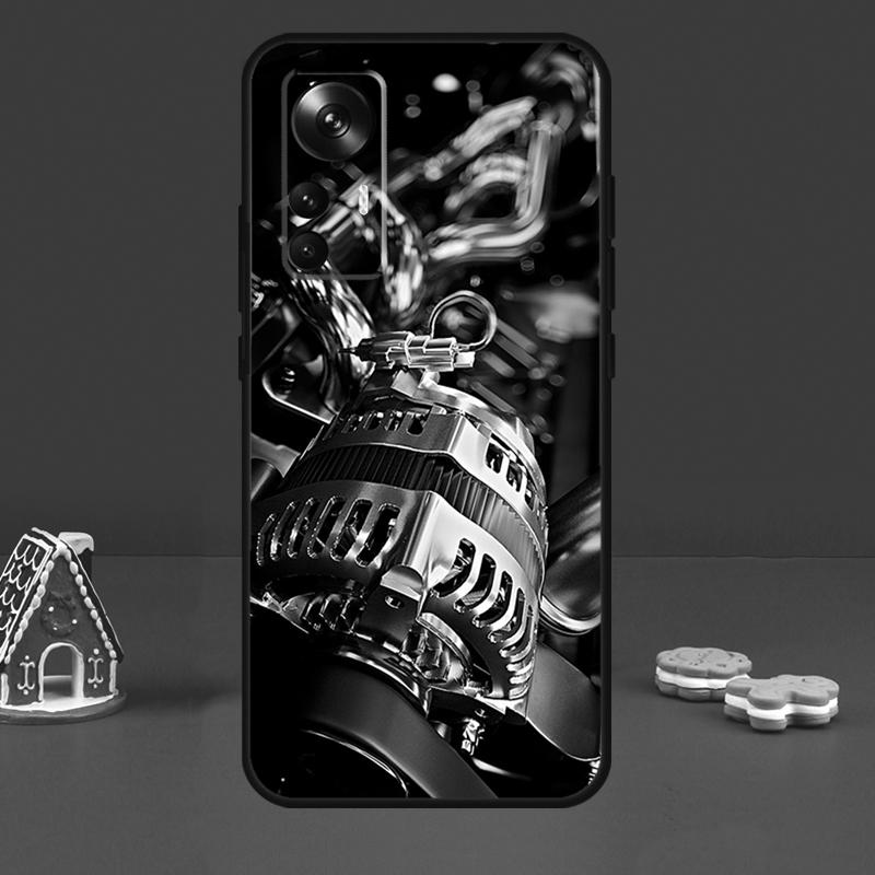 Motor Engine Motorcycle Case For POCO X6 Pro M6 X3 X5 F3 F5 M5s Xiaomi 13 14 Ultra 12 Lite 11T 12T 13T Pro Cover