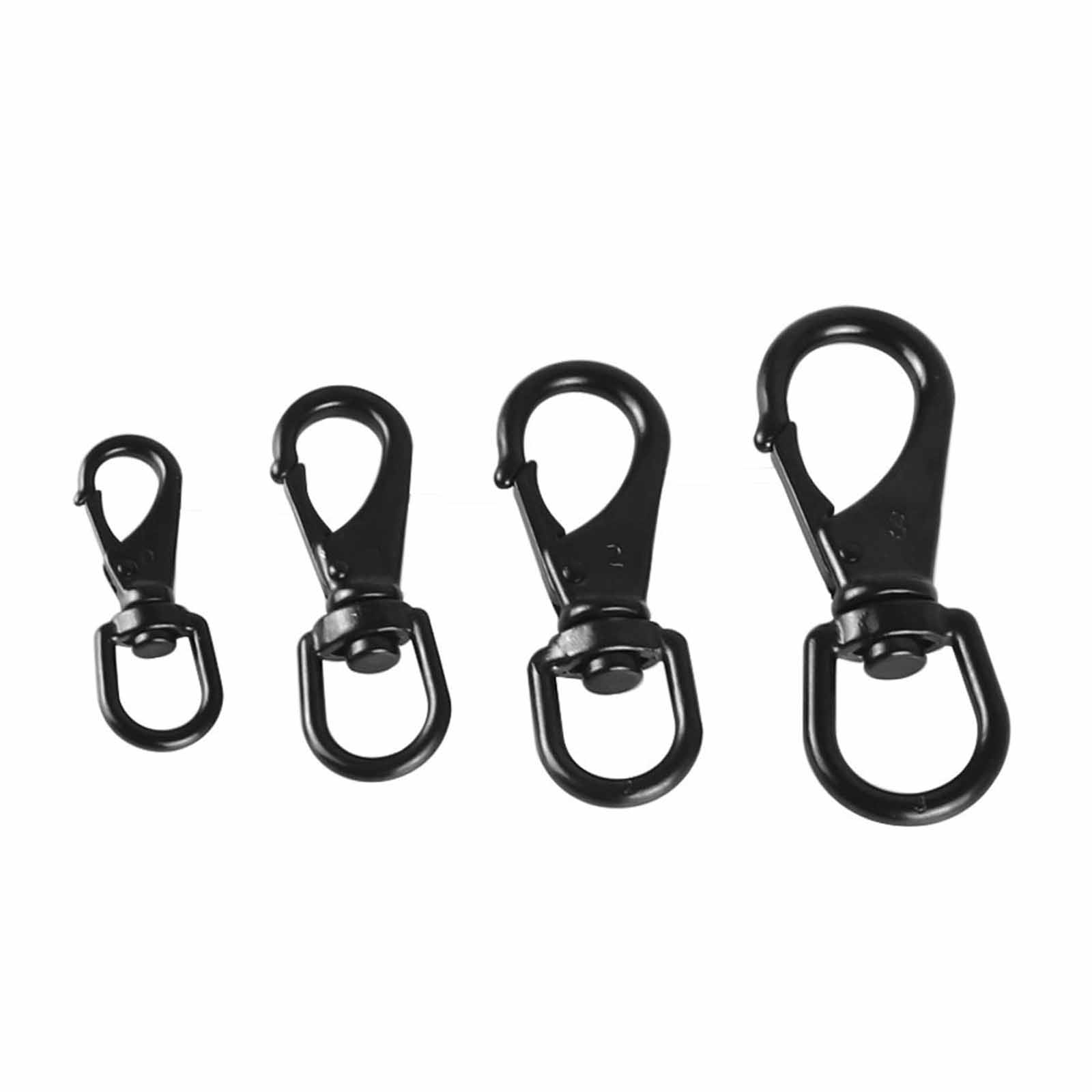 

Stainless Steel Rotating Hook Buckle – Heavy Duty Traction Rope Keychain Clip for Outdoor, Camping & Use S чёрный