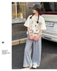 Girls' short sleeved T-shirt and long pants set for summer 2026, new trendy children's fashion, girls' checkered pants for summer wear