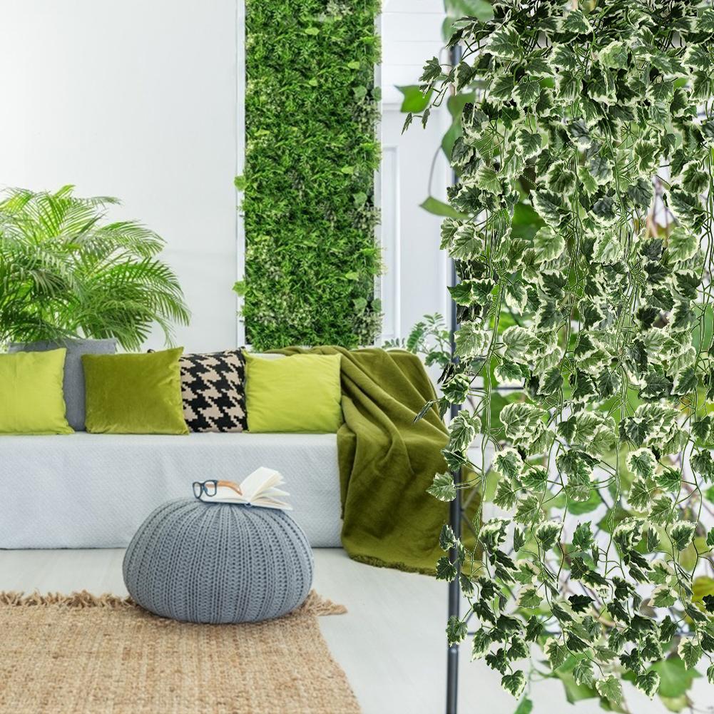Artificial Eucalyptus Leaf Rattan Fake Hanging Plant Faux Greenary for Outdoor Wedding Party Home Decor