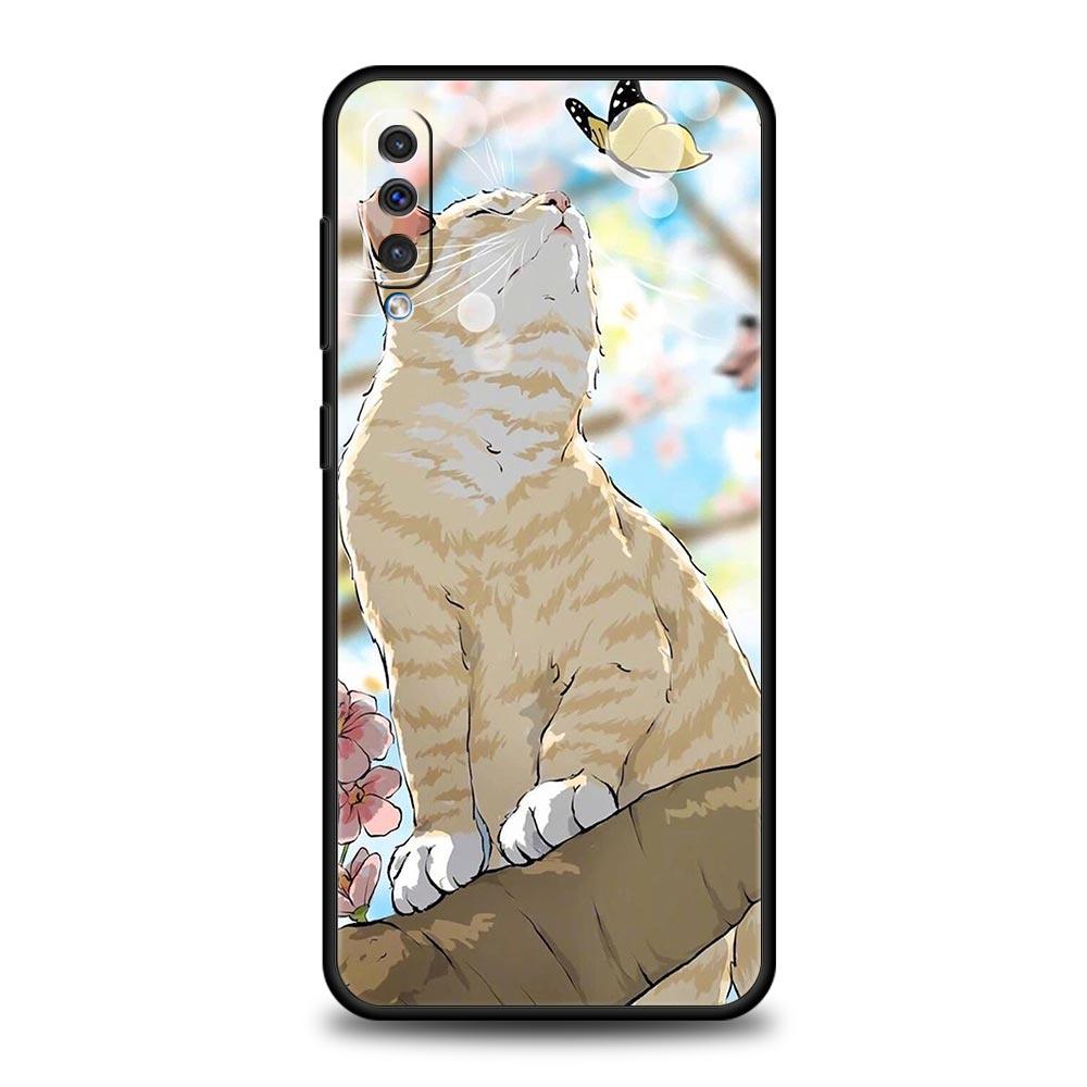 

Модный милый чехол для телефона с кошками для Samsung Galaxy A52 A50 A70 A10 A30 A40 A20S A20E A02S A12 A22 A72 A32 5G A04s Силиконовый чехол Samsung A10