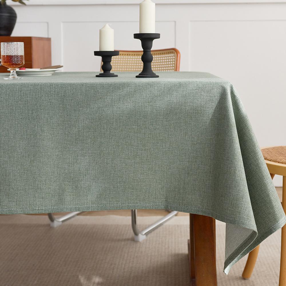 Solid Color Linen Tablecloth, Table Flag Elegant and Noble Kitchen Supplies Home Decorations  Easter Table Mats Picnic Supplies Linen Tablecloths