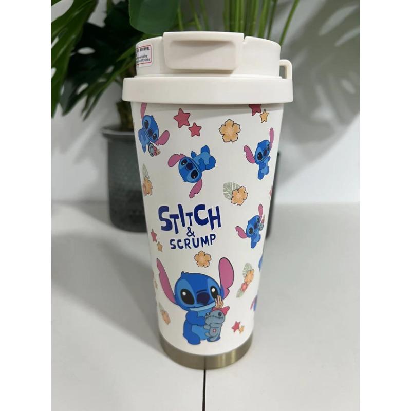 

316 stainless steel thermos cup high value large capacity girls straw cup Stitch new water cup car coffee 600ml