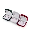 2022  Custom Earring Box Dark Green Velvet Flocking Jewelry Box