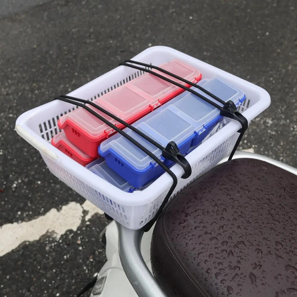 Multifunctional Elastic Rubber Luggage Strap with Hook for Hand-Pulled Cart Camping Tow Strap Adjustable Tie Down Bungee Cord