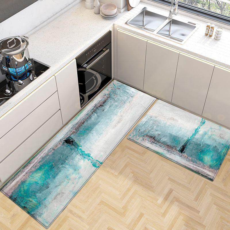Abstract Oil Painting Kitchen Floor Mats Bathroom Mat Set Long Rug For Bedroom Living Room