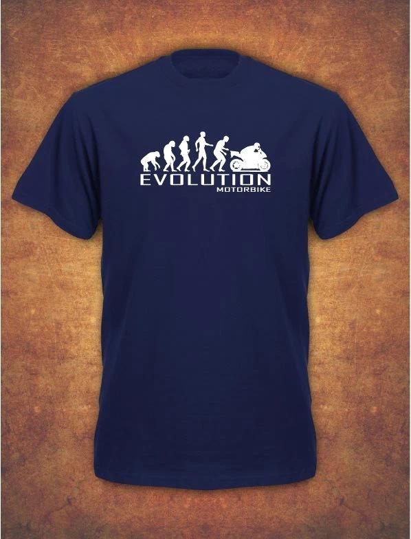 Evolution Of Motorbike Motorcycle Fathers Day Rider Bike Biker Mens T- Shirt Navy 3XL
