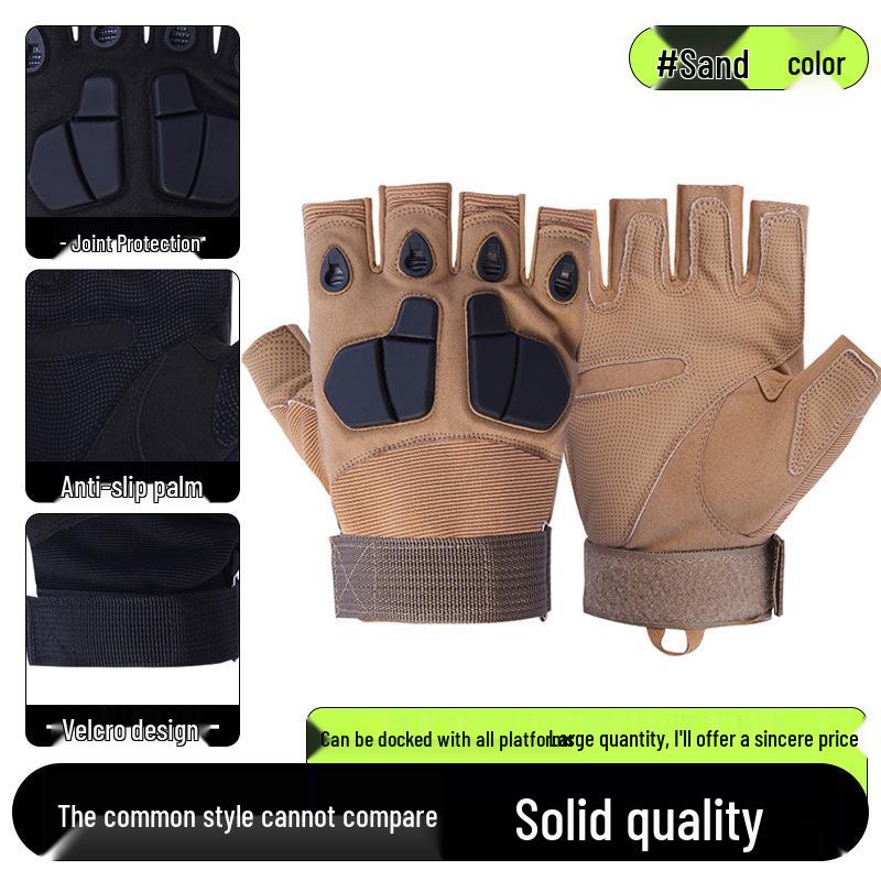 Men's Full-Finger Outdoor Tactical Gloves - Cut-Resistant, Wear-Resistant for Motorcycle Riding & Combat