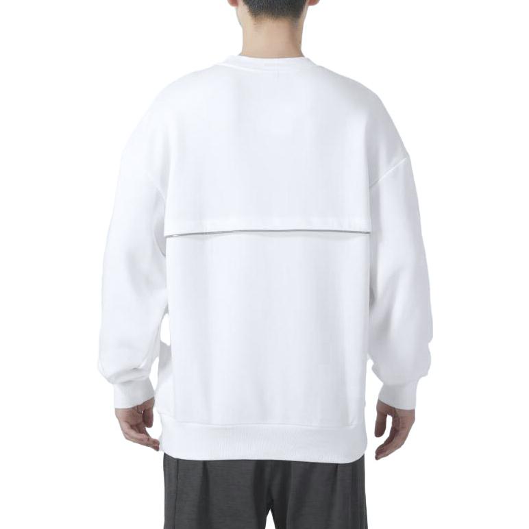 Puma Solid Color Casual Crew Neck Loose Sweatshirt Unisex Sweatshirt White 625075-02