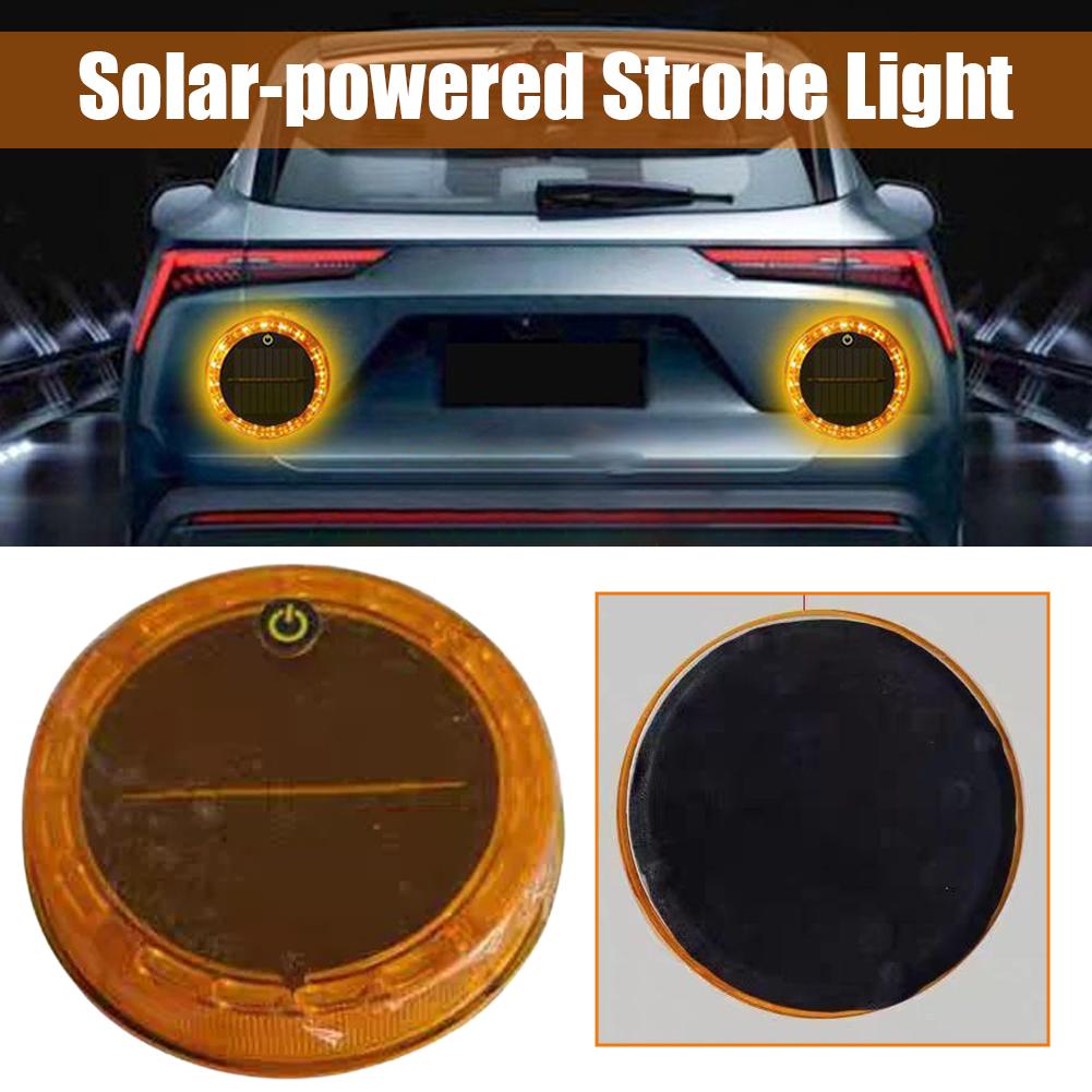For Roadside Safety Yellow,white,red Solar Tail Light Car Tail Light High-brightness Flashing Three Flashing Modes