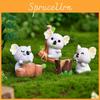 Entzückende Harz-Koala-Statue, ideal für Mikrolandschaften und Garten-DIY, Kristallkugel-Dekoration