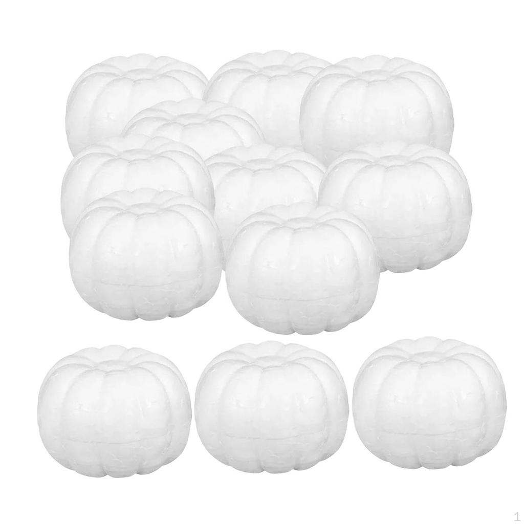12 Pieces Artificial Foam Pumpkins for Halloween Art Projects Home Decoration Handmade Gift Suitable