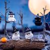Mini Halloween Ornament Miniature Cartoon Witch Ghost Pumpkin Figurine Car Interior Desktop Decor Witch Pumpkin Small Ornaments