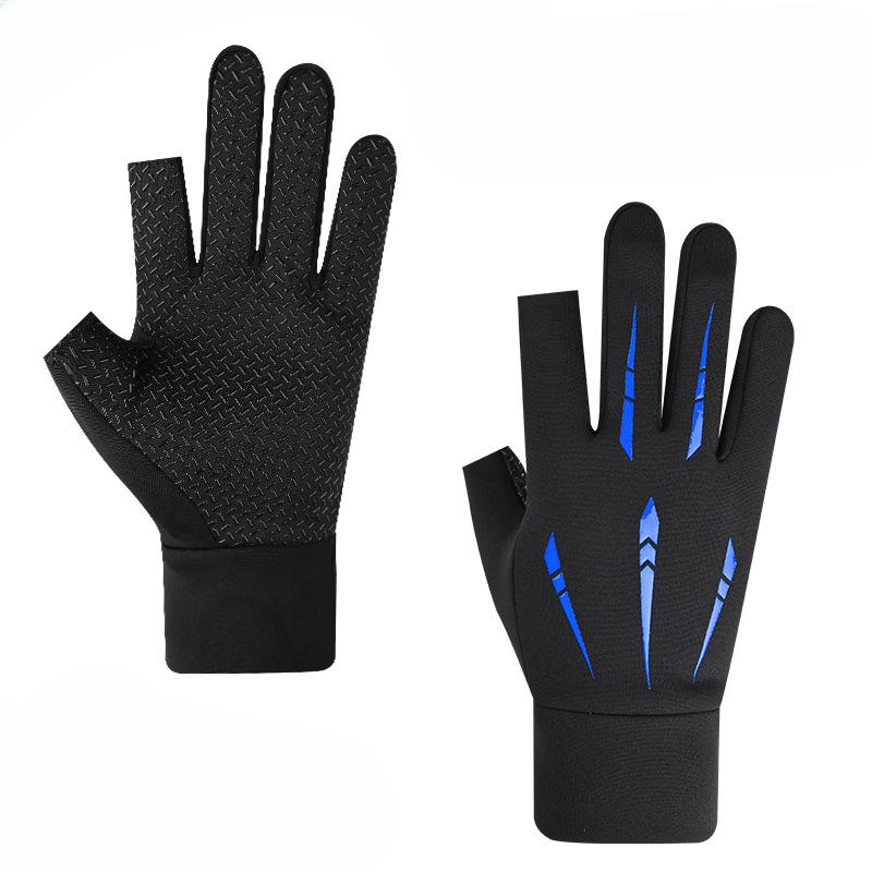 

Мужские зимние перчатки теплые водонепроницаемые холодостойкие и бархатные сенсорные для зимы два пальца для вождения и езды на электровелосипеде для рыбалки One size