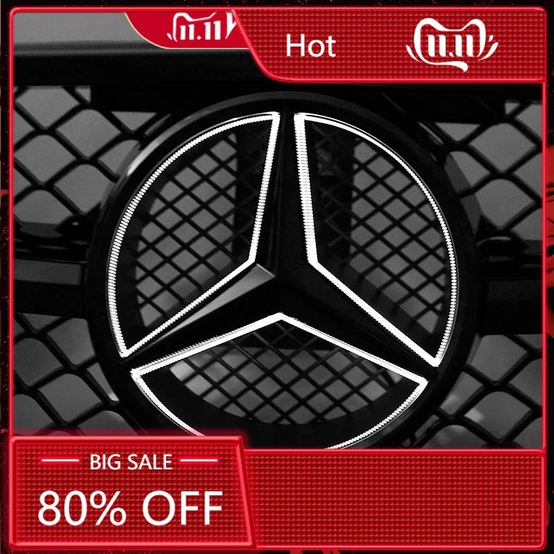 For Mercedes Benz Car Front Grilled Star Emblem LED Illuminated Logo White Blue Red Light for Mercedes Benz W205 C E R ML GL GLA
