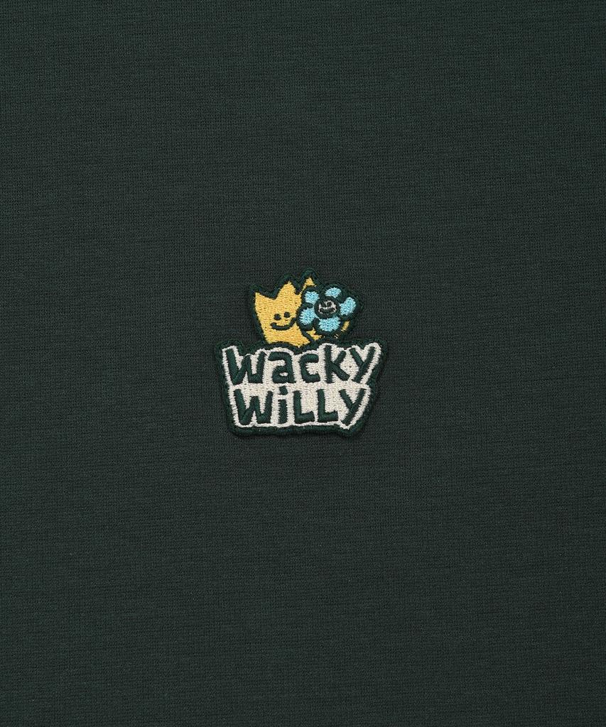 WACKY WILLY Double Kiki Wappen Short Sleeve T-Shirt Green