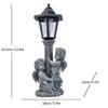 JYL TS/078,Hot Sale Cement Color Leaning Angel Resin Statue Solar Light for Outdoor Garden Decor Lamp