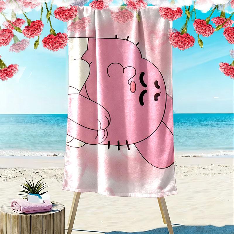 Richard Watterson Print Beach Towel, Large Soft Quick Dry Towel for Beach Camping Swimming