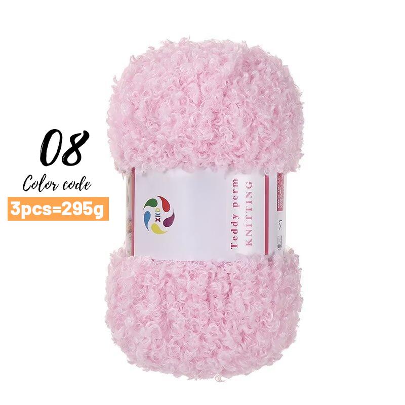 Imitation Teddy Velvet Yarn Imitation Fur Yarn Hand Knitted Material for Making Autumn and Winter Fashion Scarf Sweater Backpack Cushion Blanket Shoe