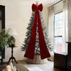 Giant Christmas Bow 6.6 Ft Holiday Decor Christmas Big Velvet Bows Decoration for Home Wall Stairs Fireplace Porch Office Party