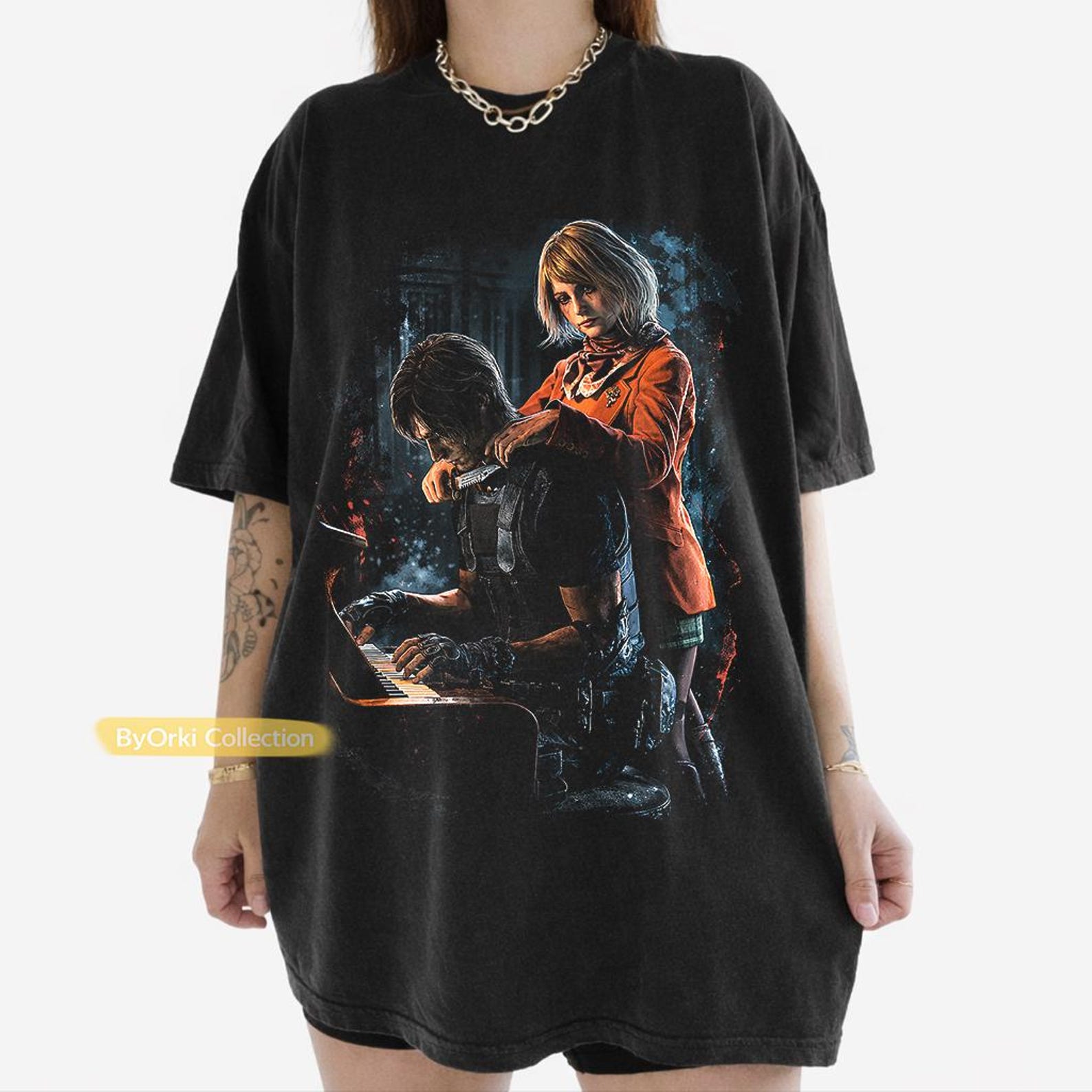 Limited Resident Evil T shirt, Leon Kennedy Shirt, Grace Ashcroft Tee, Survival Horror Shirt, Gamer Gift, Unisex Streetwear Tee XL