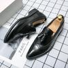 2025 Four Seasons New Men's Shoes Korean Edition Youth Dress Business Leather Shoes Men's British Pointed Casual Leather Shoes Men's