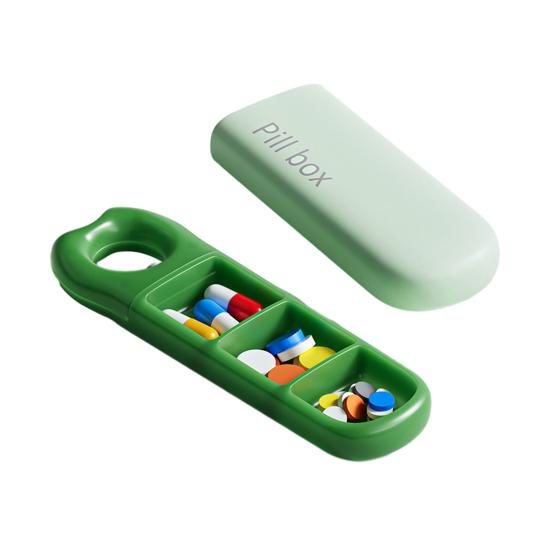 Pill Box Waterproof Snap-On Seal 3 Compartments Dustproof Pill Container Portable Handbag Pill Organizer