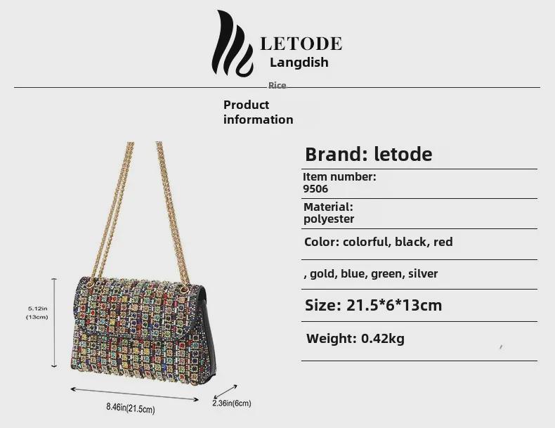 2024 Luxusní Lesklá Diamantová Večerní Kabelka na Zápěstí a Rameno