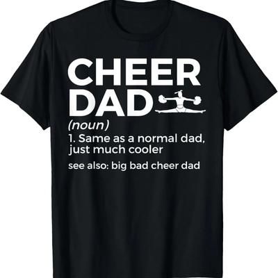 Funny Cheer Dad Definition Big Bad Cheer Dad Cheerleading T-Shirt