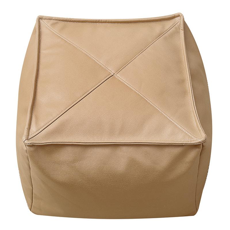 Japanisches Futon Kissenbezug Quadratisch Marokkanisches Leder Kissen Pouf Nordische Heimdekoration Hocker Sofa Fußhockerbezug Ohne Füllung