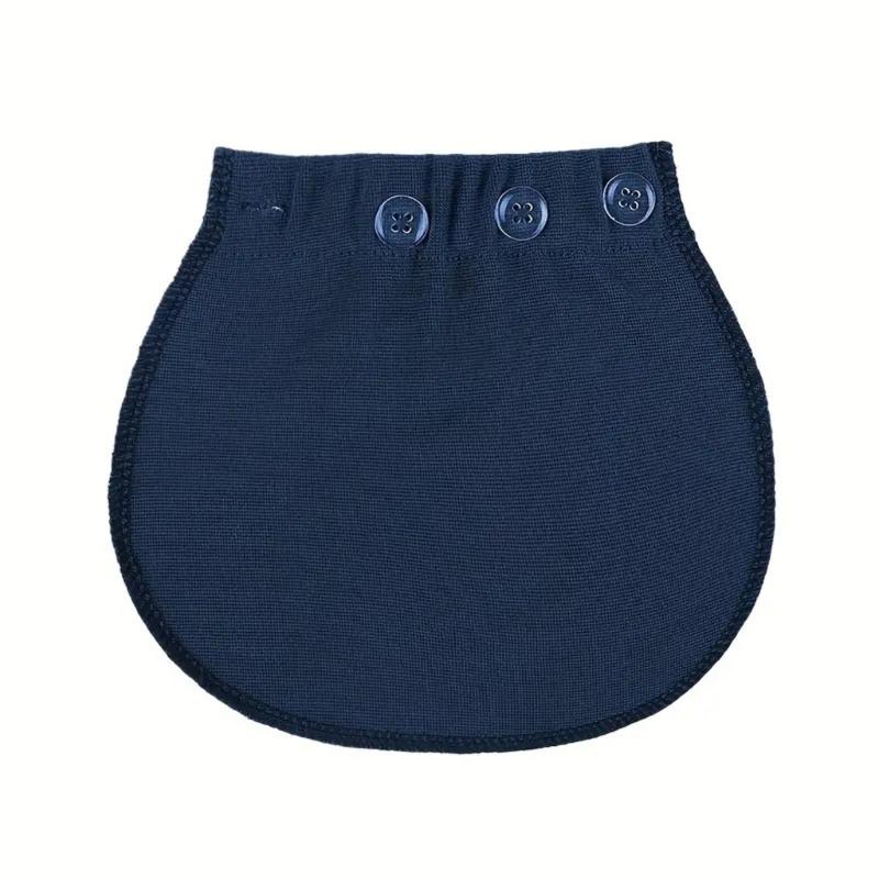 

Expandable Pregnancy Jeans Button Extender 3 Hook Adjuster Soft Stretchy Waistband Bigger for Growing Belly Support темно-синього кольору