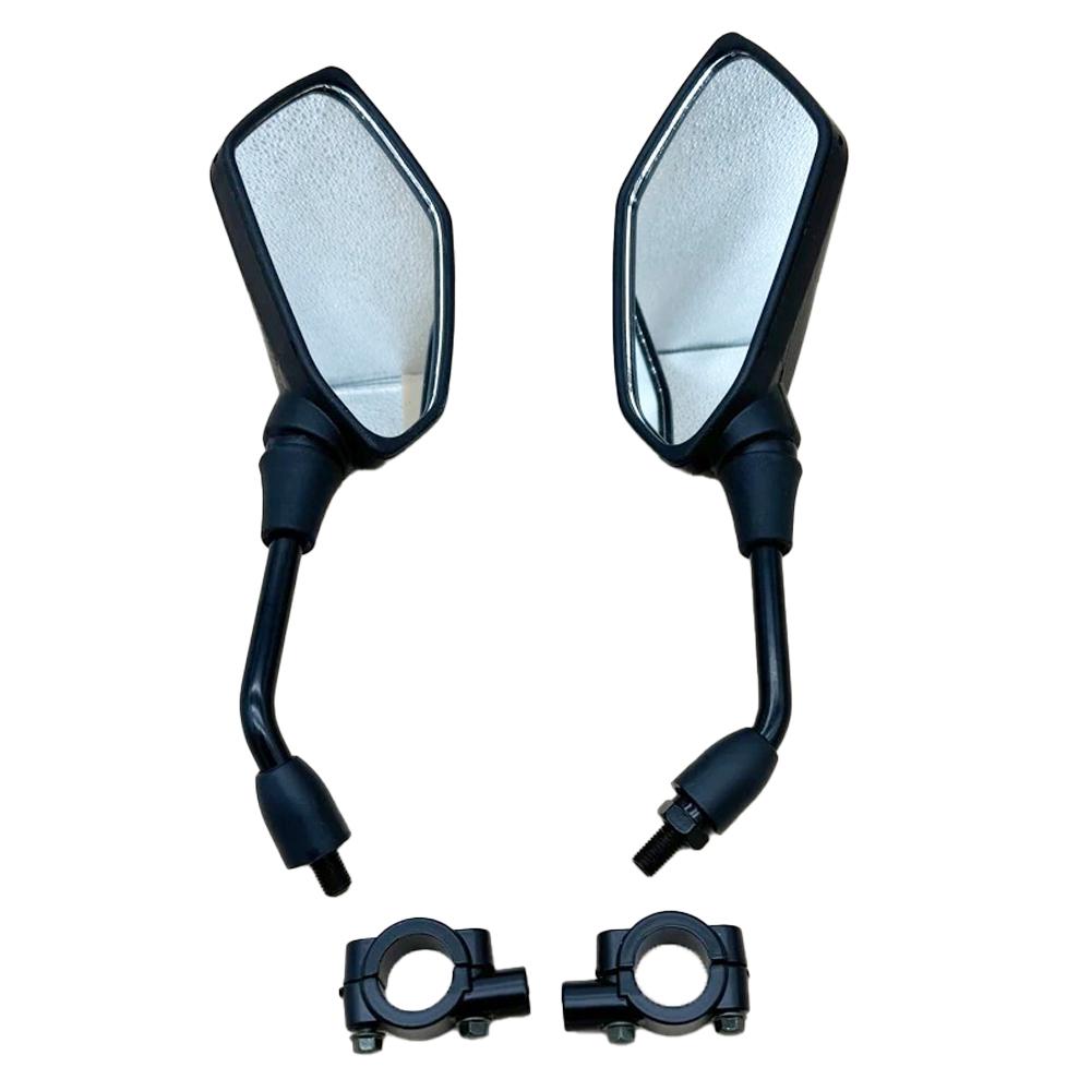 Universial 10mm Motorcycle HandleBar Mirror Scooter ATV Off-road Motorbike Rearview Mirrors E-Bike Back Side Convex Mirror