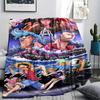 One Piece Character Print Flannel Blanket,High Quality Comfortable for All Seasons,Home Decor,Warmth and Comfort,Perfect for Christmas Gifts