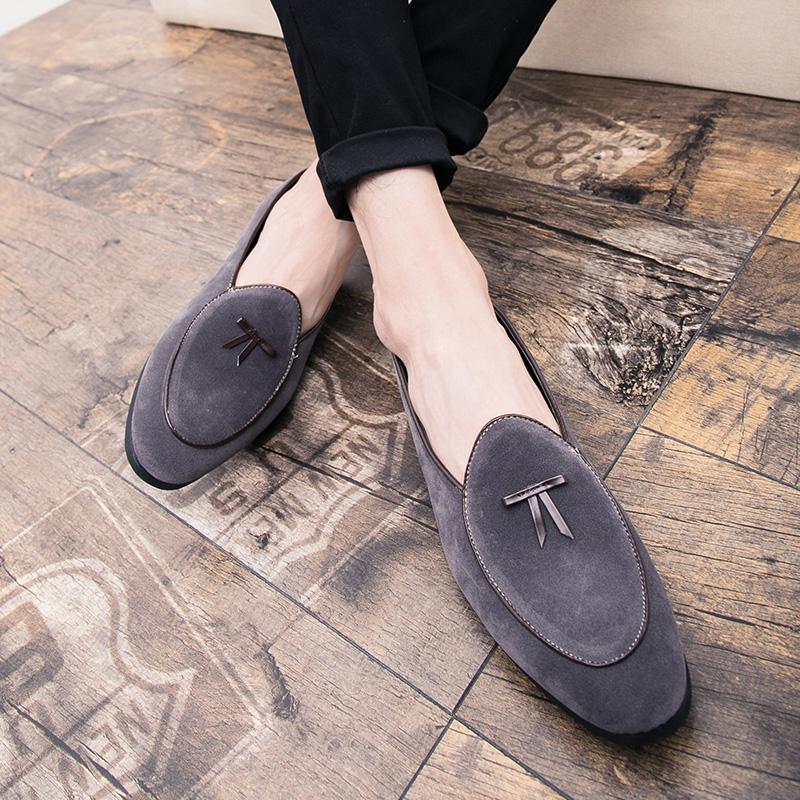 Fashion Men Fashion Dress Shoes European Styl One Step Comfortable Business Brand Le Fu Shoes Luxury Social Shoes Size 38-44 Men Shoes