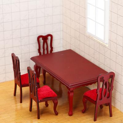 Cute Dollhouse Table Miniature 1/12 Furniture Crafts Decor DIY Dining Room Play Ornament Mini