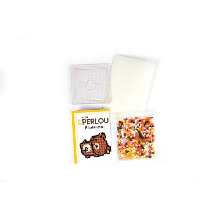 Mini Ironing Beads Kit - Rilakkuma - 4 Kawaii Characters In Pearl - Brown/Multicolor