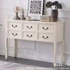 W2557 Retro Solid Wood Console Table for Entrance American Decorative Double Drawer Tables Light Luxury Living Room Table for Ho