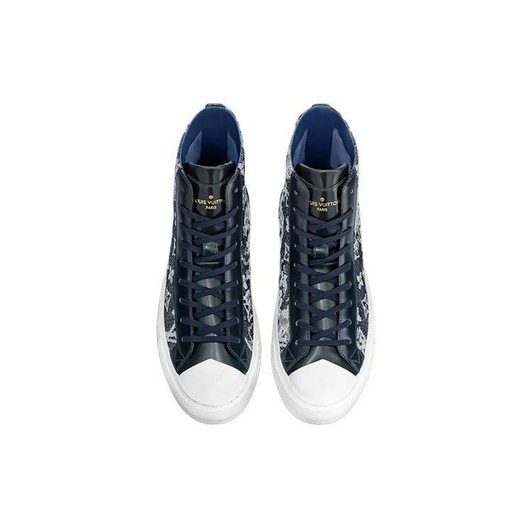 Louis Vuitton Tattoo Skateboard Shoes Men's Dark Blue 1A8KFK
