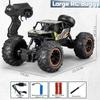 Blue Green 2.4G Alloy RC Car Four-wheel Drive Rock Crawler Remote Control Racing Cars  Toy Gift